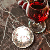 Kerstkrans twijgen takken dennenappels bessen zandsteen onderzetter