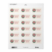 Kerstkrans Typografie Ontwerp met Ho Ho Ho Etiket (Full Sheet)
