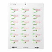 Kerstkrans Vakantie Adreslabel Etiket (Full Sheet)