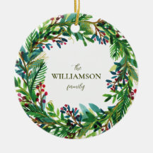 Kerstkrans Vakantie familienaam Feest