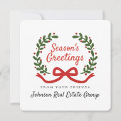 kerstkrans | Vakantie Groeten Feestdagenkaart (Voorkant)