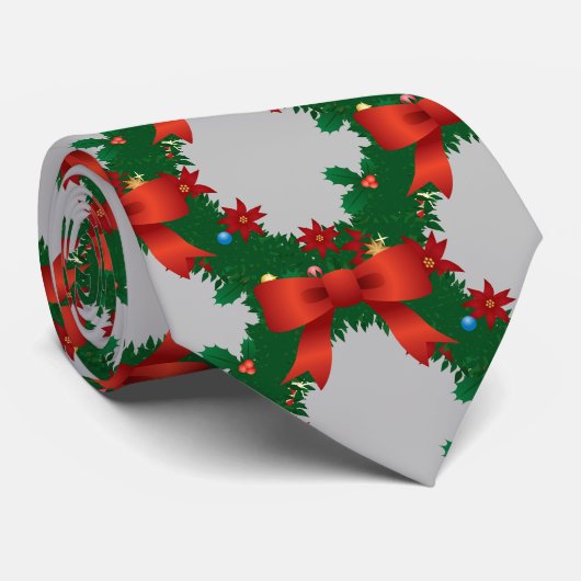 Kerstkrans Vakantie Stropdas (Opgerold)