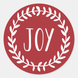 Kerstkrans Vakantie Vrolijk Ronde Sticker