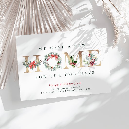 kerstkrans vakantieaankondigingskaart feestdagenkaart