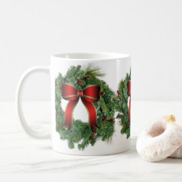Kerstkrans Vakantiedecoratie voor thuis keramiek Koffiemok
