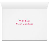 Kerstkrans van bloemen Kaarten delen van de vreugd (Binenzijde Horizontaal (Onderkant))