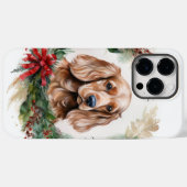 Kerstkrans van Cocker Spaniel Feestelijke Pup Case-Mate iPhone Case (Achterkant (horizontaal))