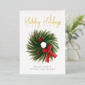 Kerstkrans van Corporate Fijne Feestdagen Goud (Staand Voorkant)