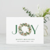 Kerstkrans van dennenappels en zilverspar feestdagenkaart (Staand voorkant)