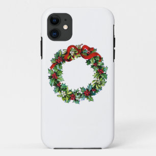 Kerstkrans van Holly en MIstletoe Case-Mate iPhone Case