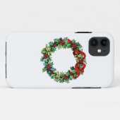 Kerstkrans van Holly en MIstletoe Case-Mate iPhone Case (Achterkant (horizontaal))