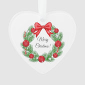 Kerstkrans van takken versierd ornament (voorkant)