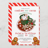 Kerstkrans Versieren Feest Uitnodiging (Voorkant / Achterkant)