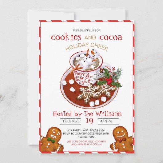 Kerstkrans Versieren Feestje Kaart (Voorkant)