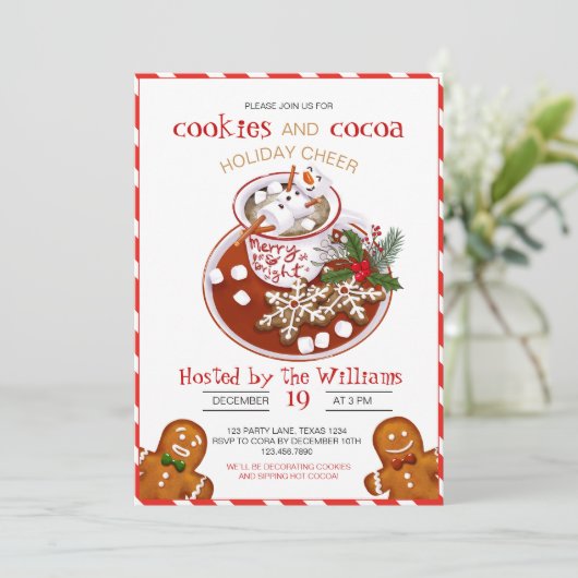 Kerstkrans Versieren Feestje Kaart (Staand voorkant)