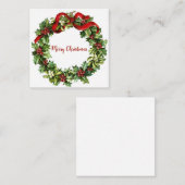 Kerstkrans vintage stijl retro Klassiek   Notitiekaartje (Voorkant / Achterkant)