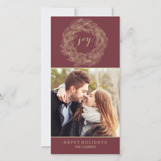 KERSTKRANS | VREUGDE | STIJLVOLE KERSTKAART (Voorkant)