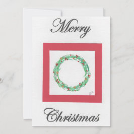 Kerstkrans "Vrolijk Kerstfeest" Feestdagenkaart