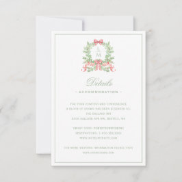 Kerstkrans w Candy Cane Bow Details Kaart