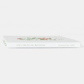 Kerstkrans w Candy Cane Bow Monogram bruiloft Gastenboek (Rug)