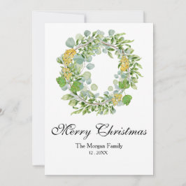 Kerstkrans Waterverf Feestdagenkaart