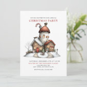 Kerstkrans | Whimsical Kerstfeest Kaart (Staand voorkant)