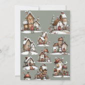 Kerstkrans | Whimsical Kerstfeest Kaart (Achterkant)