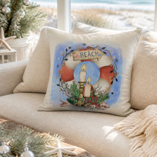 Kerstkrans Worp Kussen voor op het Strand