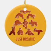 Kerstkrans Yoga Kerstmis Keramisch Ornament (Achterkant)