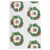 Kerstkrans Zakelijk Logo Kerstmis  Medium Cadeauzakje (Achterkant)