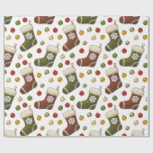 Kerstkransen Cadeaupapier (Vlak)