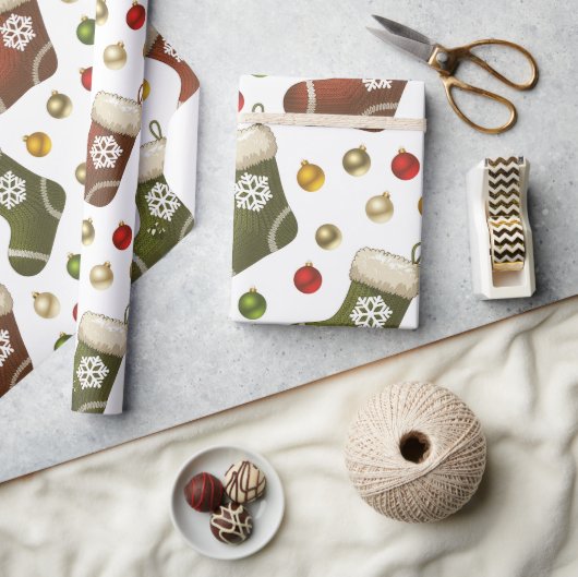 Kerstkransen Cadeaupapier (Crafts)