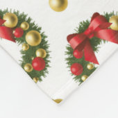 Kerstkransen Fleece Deken (Hoek)