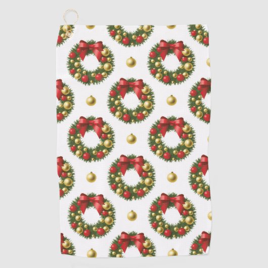 Kerstkransen Golfhanddoek (Voorkant)