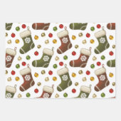 Kerstkransen Inpakpapier Vel (Voorkant)