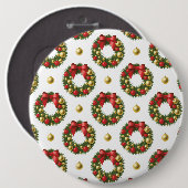Kerstkransen Ronde Button 6,0 Cm (Voorkant /achterkant)