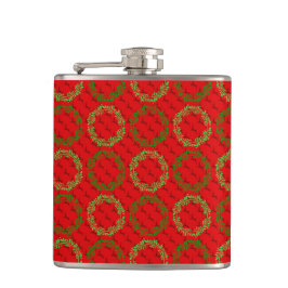 KERSTKRANSEN ROOD MET GOUD HEUPFLES