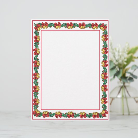 Kerstkransen & slingerbriefhoofd (Staand voorkant)