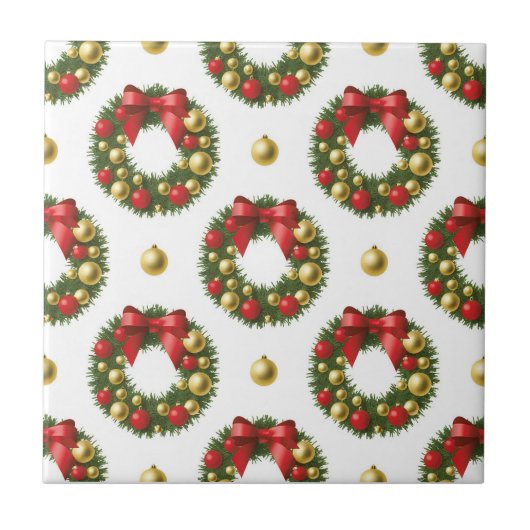 Kerstkransen Tegeltje (Voorkant)