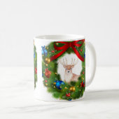 kerstkranshert koffiemok (Voorkant rechts)