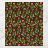 Kerstkransjes - Wijnlabel Wijn Etiket (Enkel label)