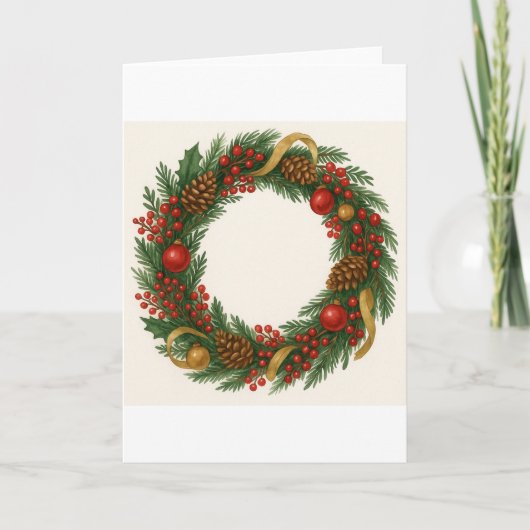 Kerstkranskaart Kaart (Voorkant)