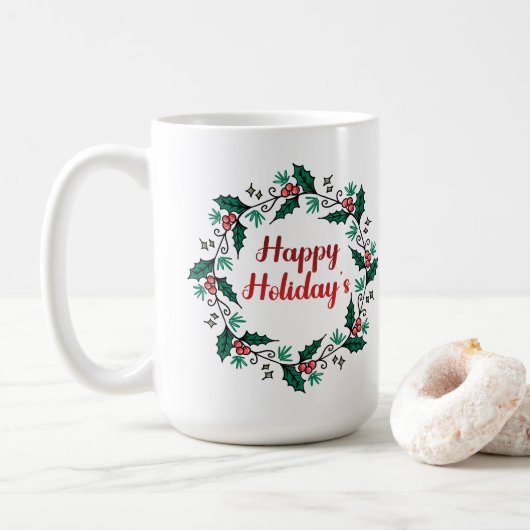 Kerstkransmok Koffiemok (Met donut)