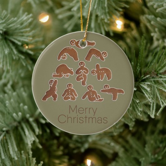 Kerstkransornament van gemberkoek keramisch ornament (Boom)