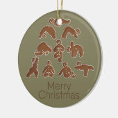 Kerstkransornament van gemberkoek keramisch ornament (Links)