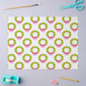 Kerstkranspatroon – Roze Strik Vakantiedesign Tissuepapier (Craft)