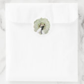 Kerstkransstickers Ronde Sticker (Tas)