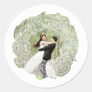 Kerstkransstickers Ronde Sticker