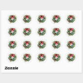 Kerstkransstickers Ronde Sticker (Vel)