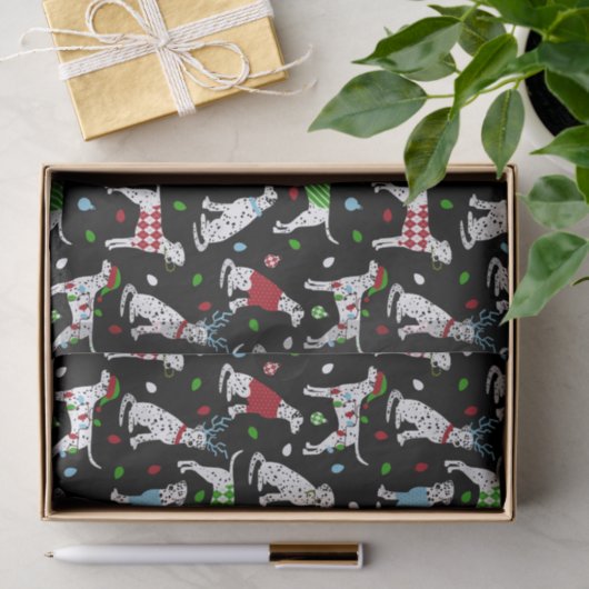 kerstkrant Dalmatian Tissue Paper Tissuepapier (Geschenk)